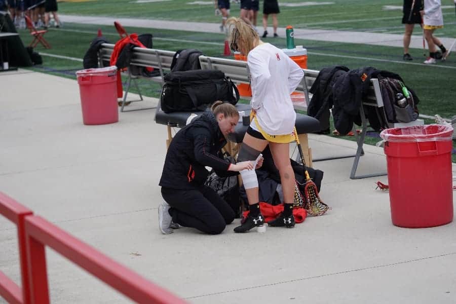 Team parent strapping knee | What Does A Team Parent Do? 17 Ways To Stop A Coaches Headache