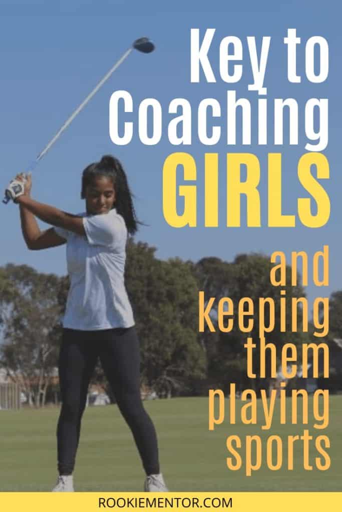 Female playing golf | Key to coaching girls sports