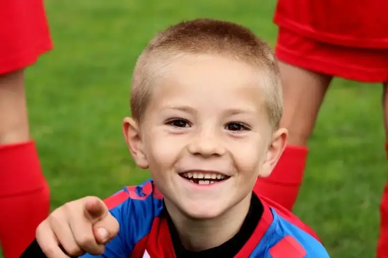 Young athletes smiling